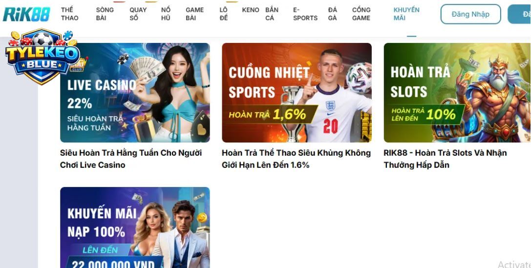 Khuyến mãi hấp dẫn khi bạn tham gia Rik88